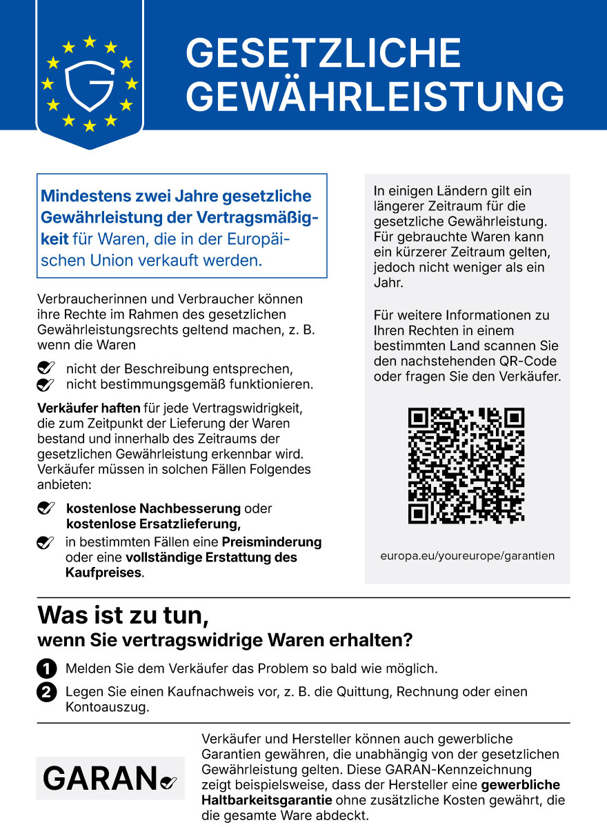 Harmonisierte EU-Mitteilung zur gesetzlichen Gewährleistung